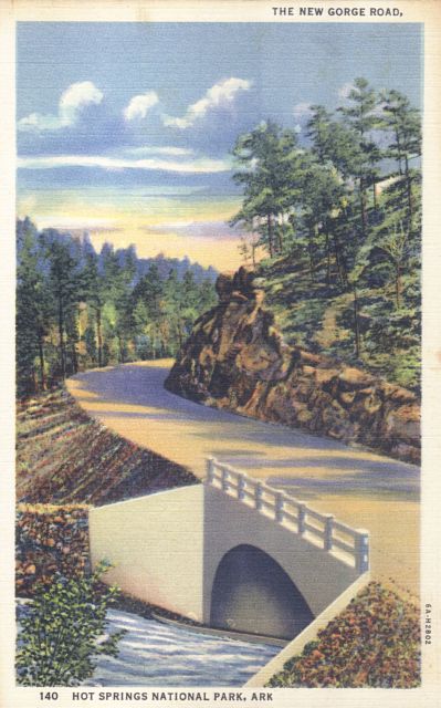 The New Gorge Road, Hot Springs, Garland County, Ark., ca. 1930.